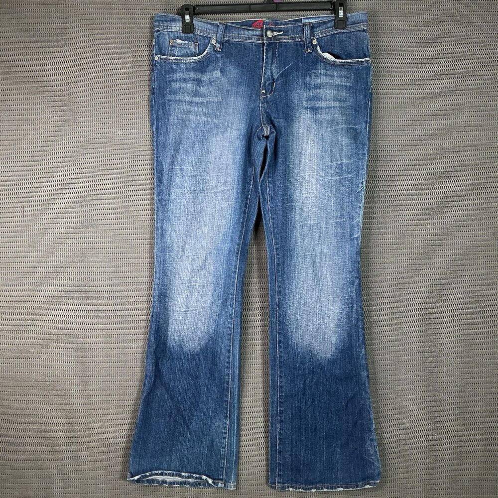 Blue Cult Women's Jeans Medium Wash Denim Flare Midrise USA Vintage Y2K Sz 30